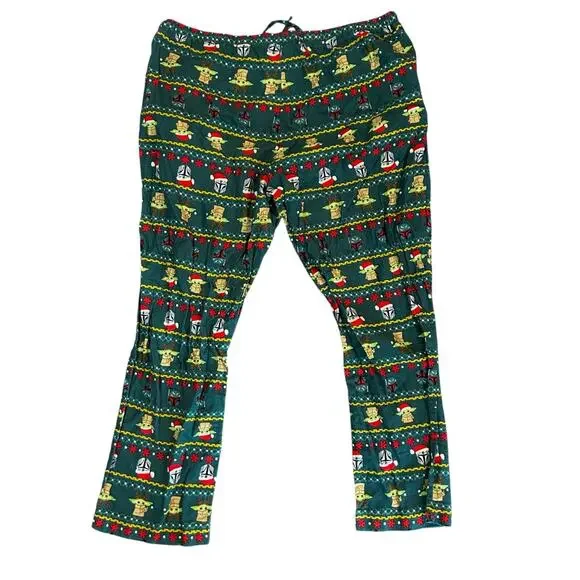 Hanna Andersson Baby Yoda‎ Pants Mandalorian Women's Size 2XL Chrsitmas Pajamas - Picture 5 of 7